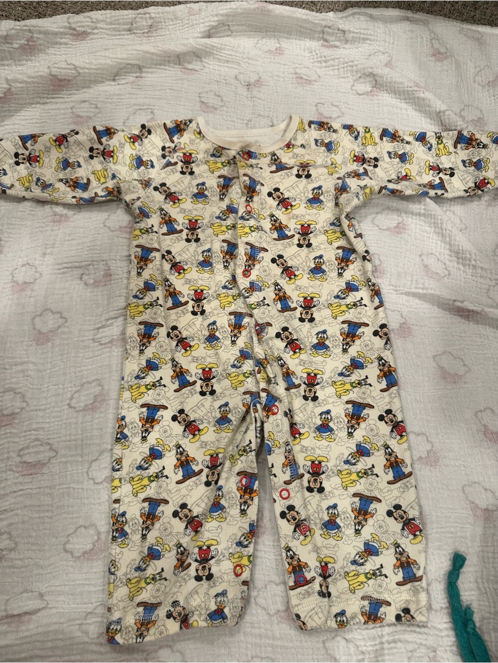 Disney Character Print Cream Kids One-Piece Size 18M